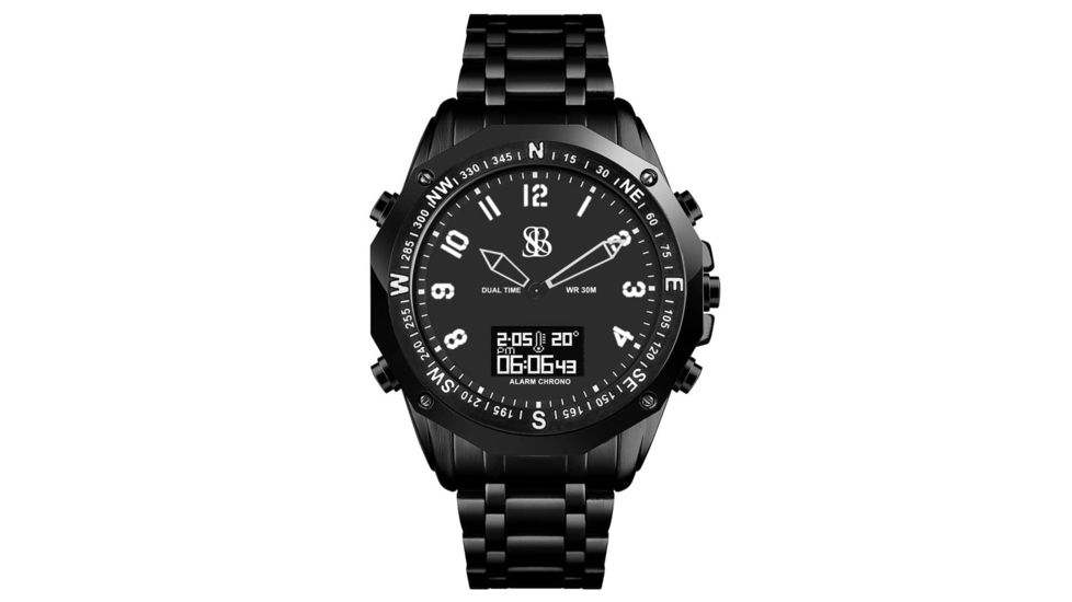 USED Smith &amp; Bradley Watches Ambush 2.0 Watch, 48mm Black Zamak Alloy Case, Unisex, AMB101, EDEMO1