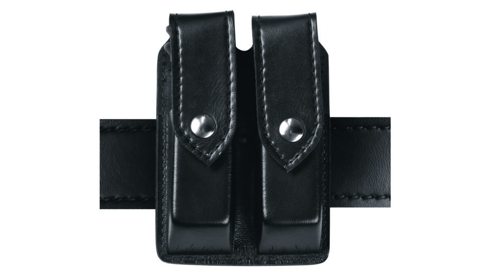 Safariland 277 Quad Magazine Pouch, 1911 Government Style, STX Baset Weave Black W/ Hidden Snap 277-53-48HS