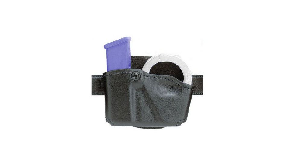 Safariland 573 Concealment Magazine Holder, Paddle, Single w/Cuff Pouch - Plain Black, Right Hand 573-53-21