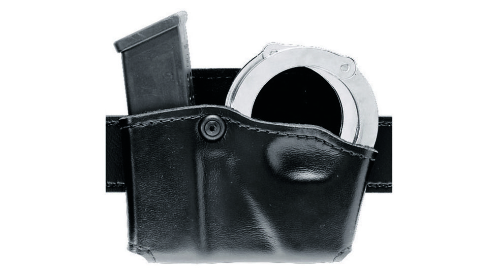Safariland 573 Open Top Mag &amp; Handcuff Holder, STX Plain Black, RH 573-383-061