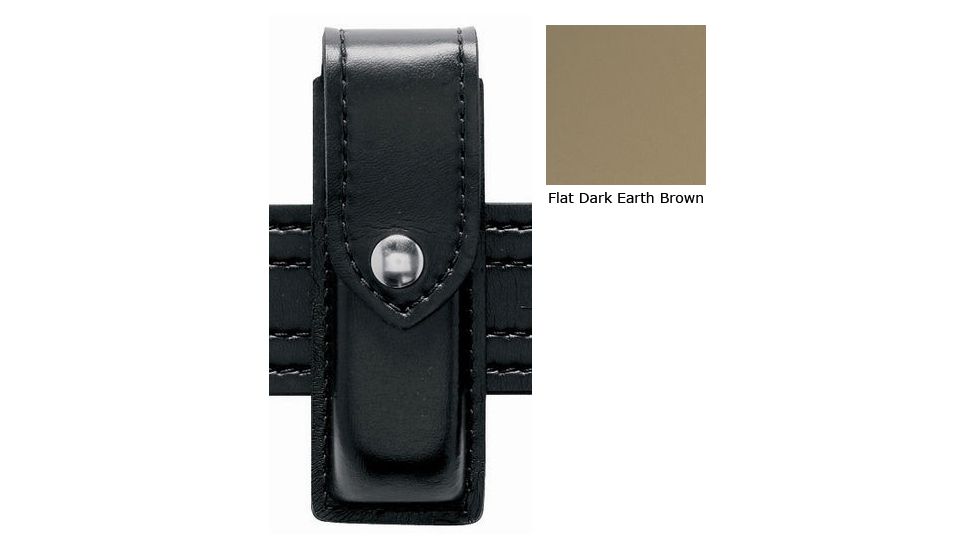 Safariland 76 Single Mag Pouch, Single Stacked 9mm Mags Browning Bdm 9mm, STX Tactical Flat Dark Earth W/ Hidden Snap 76-76-55HS