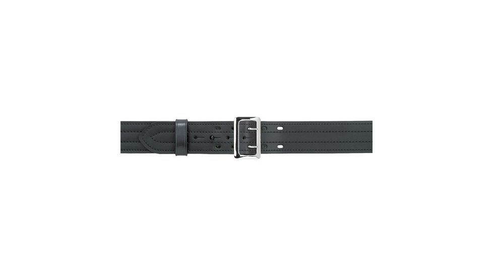 Safariland 87 Suede Lined Belt, Chrome Buckle, Basket Black, Waist 38 in