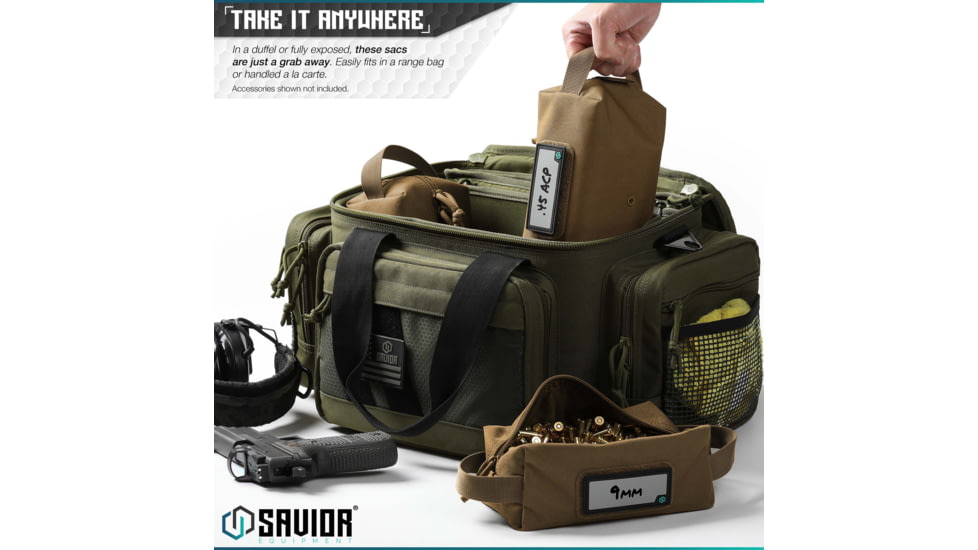 Savior Equipment Loose Sac - Soft Ammo Carrier, Sedona Red, 7.75x3.5x4in, SP-AMST-4P-RD