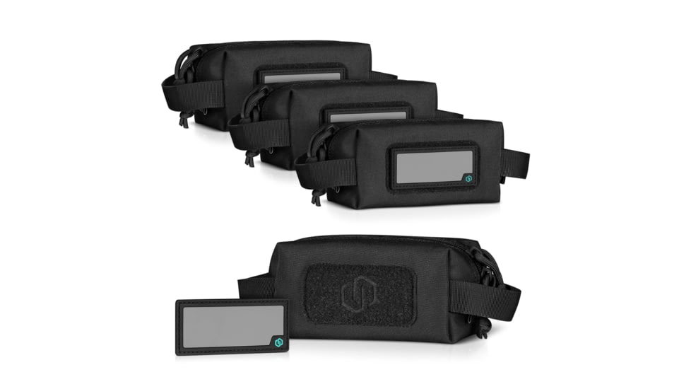 Savior Equipment Mini Loose Sac Soft Ammo Carrier, 4 Pack, Black, 6.75in x 3.25in x 3in, SP-MINIAMST-4P-BK