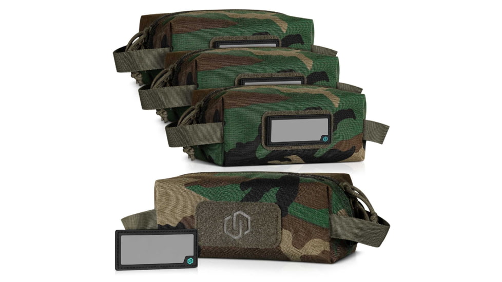 Savior Equipment Mini Loose Sac Soft Ammo Carrier, 4 Pack, M81 Woodland, 6.75in x 3.25in x 3in, SP-MINIAMST-4P-M81