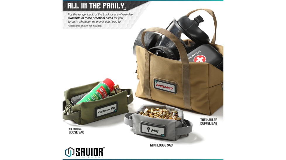 Savior Equipment Mini Loose Sac Soft Ammo Carrier, 4 Pack, Tiger Stripe, 6.75in x 3.25in x 3in, Tiger Stripe, 6.75in x 3.25in x 3in, SP-AMST-4PMINI-TIGR