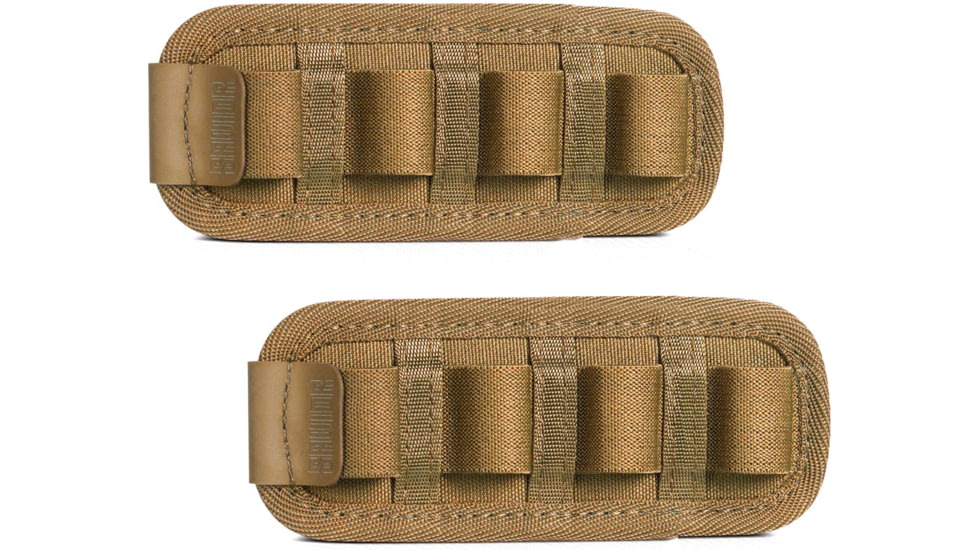 Savior Equipment Shotgun Shell Holder, 4 Slots, 2 Pack, Dark FDE, MP-TNS-12G-QUAD-2P-TN