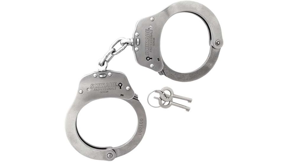 Schrade Chain Link Handcuffs,Stainless Steel w/2 Keys SCHC2N