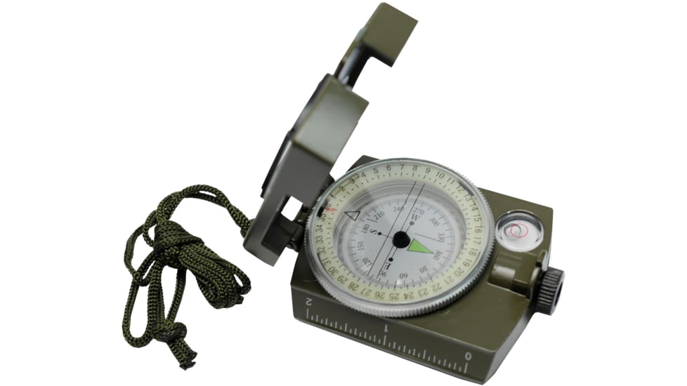 SE Lensatic Compass, Camo w/Markings &amp; Bubble Level - 93675 