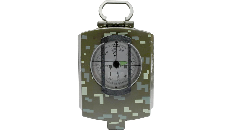 SE Lensatic Compass, Camo w/Markings &amp; Bubble Level - 93675