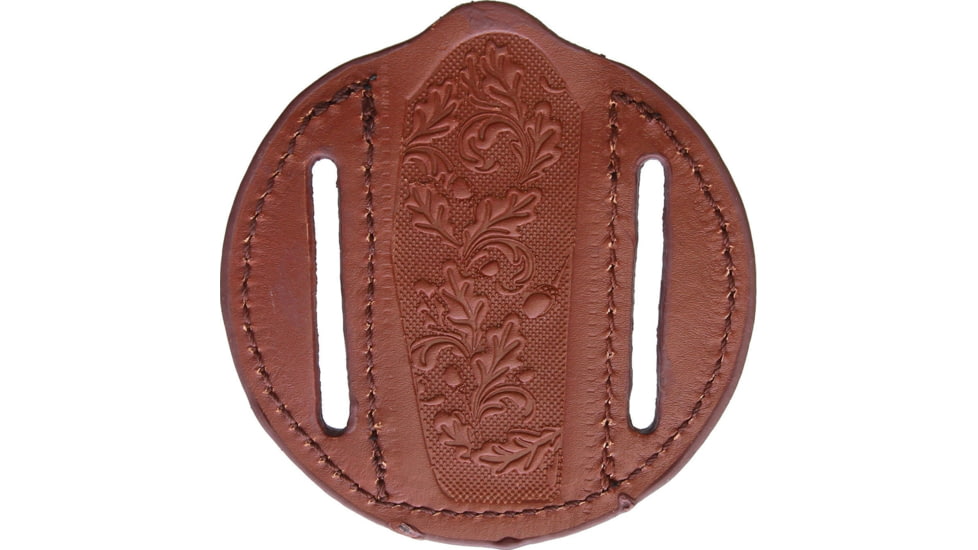 Sheath Round Leather Sheath, Brown Leather Construction, 3.75in Diameter, SH1172