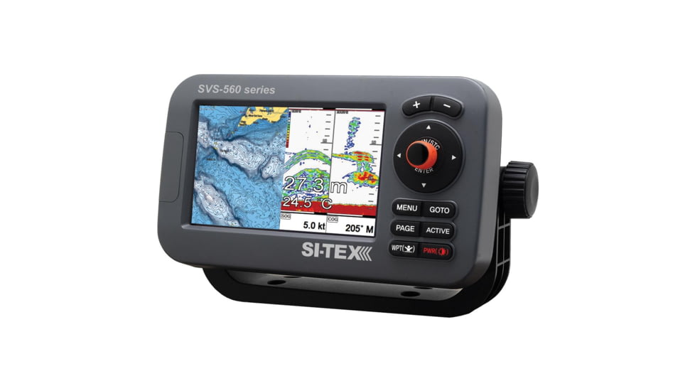 Si-Tex SVS-560CF Chartplotter - 5&quot; Color Screen w/Internal GPS &amp; Navionics+ Flexible Coverage 56187