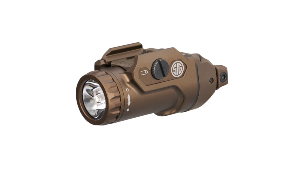 Sig Sauer FOXTROT2R, Weapon Mounted Light, 20,000 Candela, 700 Lumens, White Light, Matte Finish, Flat Dark Earth, Includes USB Charging Cable, SOF2R102