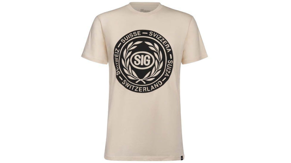 SIG SAUER T-shirt, Swiss Sauer Logo, White, Large