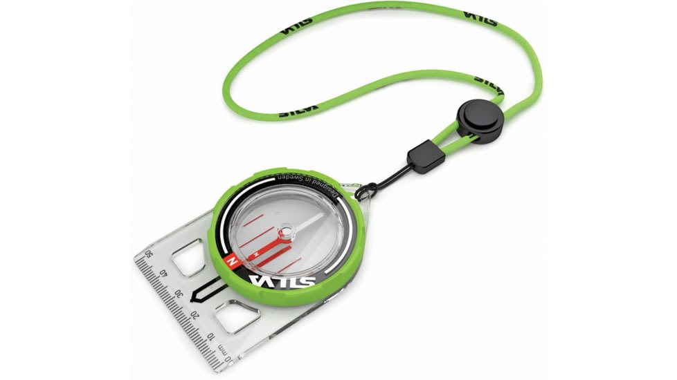 Silva Trail Run Compass, 2.16in X 3.14in X 0.39in, Includes Scale Card, Beveled Base Plate Corners, Adjustable Wrist Lanyard, Scale 1-25, 1-50, SV544947