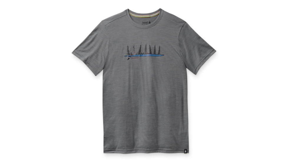 Smartwool Merino Sport 150 Camping With Friends Graphic Tee - Mens, Light Gray Heather, Small, SW016281545S