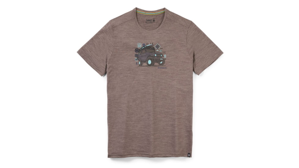 Smartwool Merino Sport 150 Overland Adventure Short Sleeve Graphic Tee - Mens, Flint Heather, Small, SW016570G57S