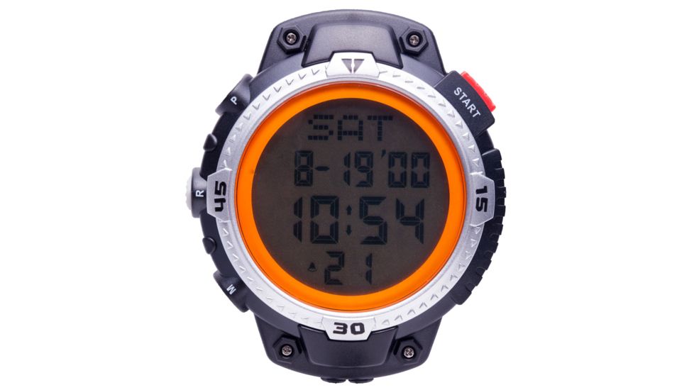 Smith and Wesson Stop Watch - Digital, Water Proof, Black /Orange SWW-100