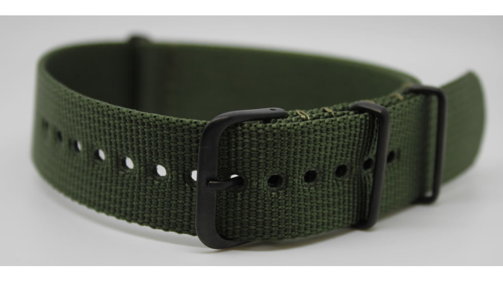 Smith&amp;Bradley Ltd. Sans-13 PVD Black-Coated 42mm Watch, Black Face/OD Green NATO Band Sans-black-ODNATO