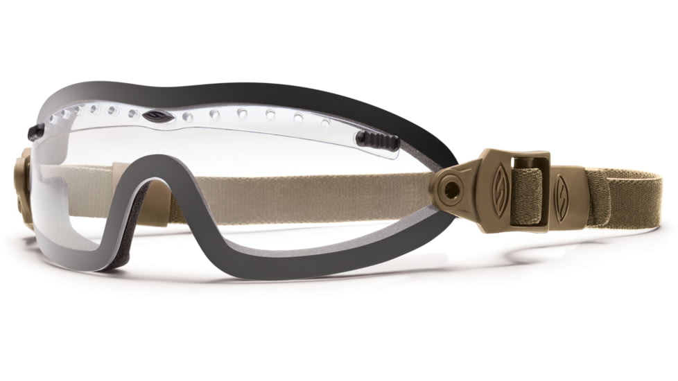 Smith Optics Elite Boogie Sport Asian Fit Goggle, Tan 499 Strap, Clear BSPT499CL13A