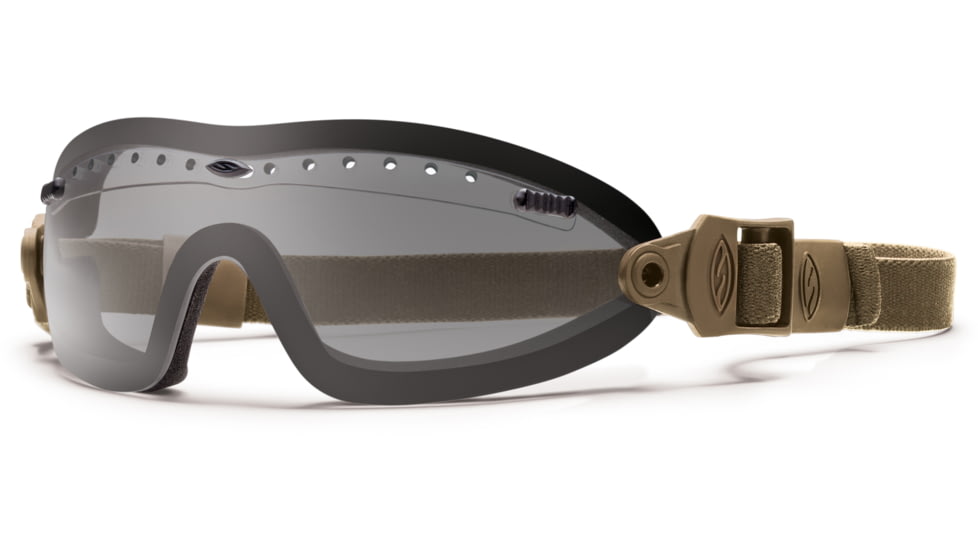 Smith Optics Elite Boogie Sport Asian Fit Goggle, Tan 499 Strap, Gray BSPT499GY13A