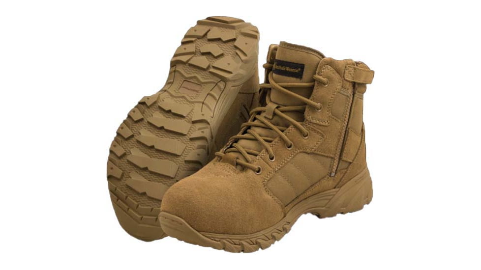 Smith &amp; Wesson Breach 2.0 6in Side Zip Tactical Boot - Mens, Coyote, Wide, 8.5 US, 810303-8.5-W
