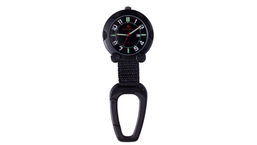 Smith &amp; Wesson Pocket Watch, Tritium Black Fa - SWW-39