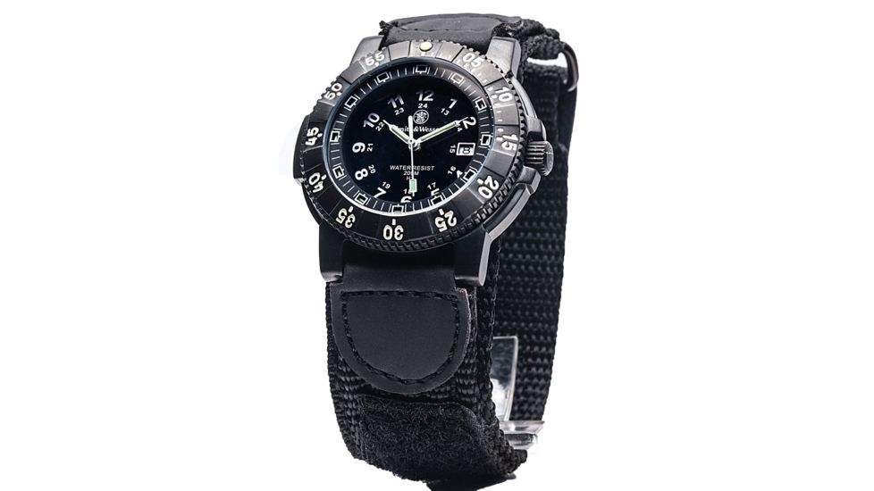 Smith &amp; Wesson Tactical Watch, Tritium, 45 Mm - SWW-357-N