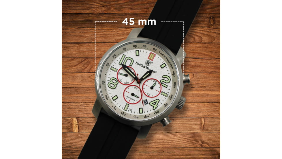 Smith &amp; Wesson Tritium Chronograph Watch SWW1500GRY
