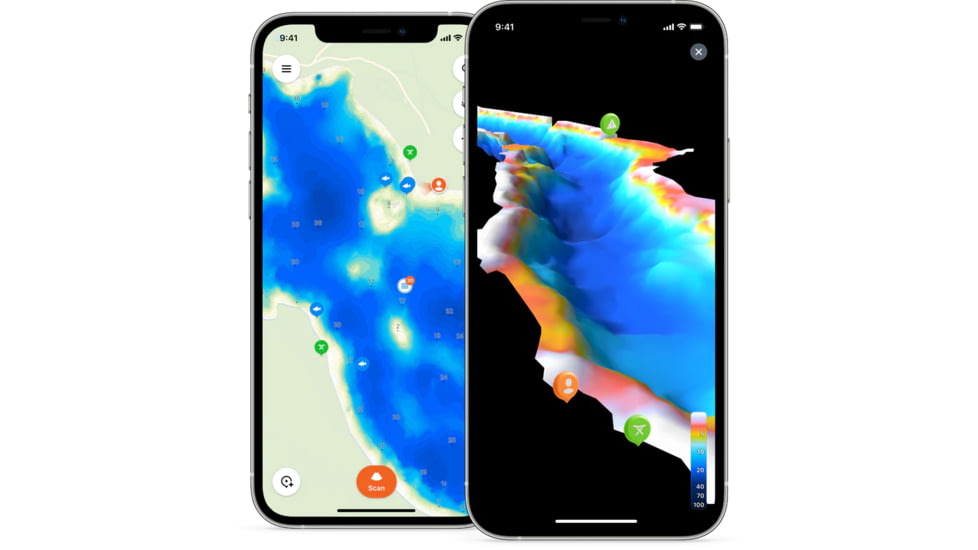 The Fish Deeper App offers a Free and Premium version. The Free version offers all the standard features above and allows you to create your own personal bathymetric maps.
