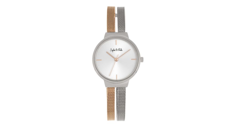 Sophie And Freda Sedona Bracelet Watch, Silver/Rose Gold, One Size, SAFSF5302