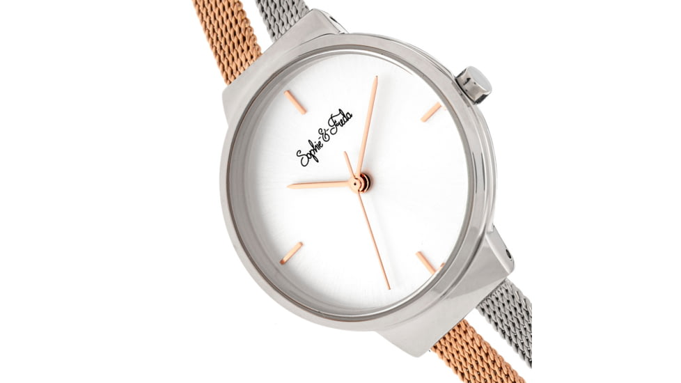 Sophie And Freda Sedona Bracelet Watch, Silver/Rose Gold, One Size, SAFSF5302
