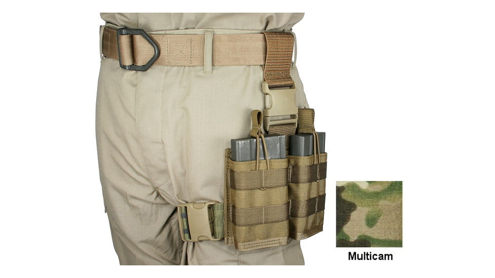 Specter Gear 20 rd. 7.62 x 51mm NATO 2 Magazine Rapid Reload Tactical Thigh Rig,MultiCam 741 MULT