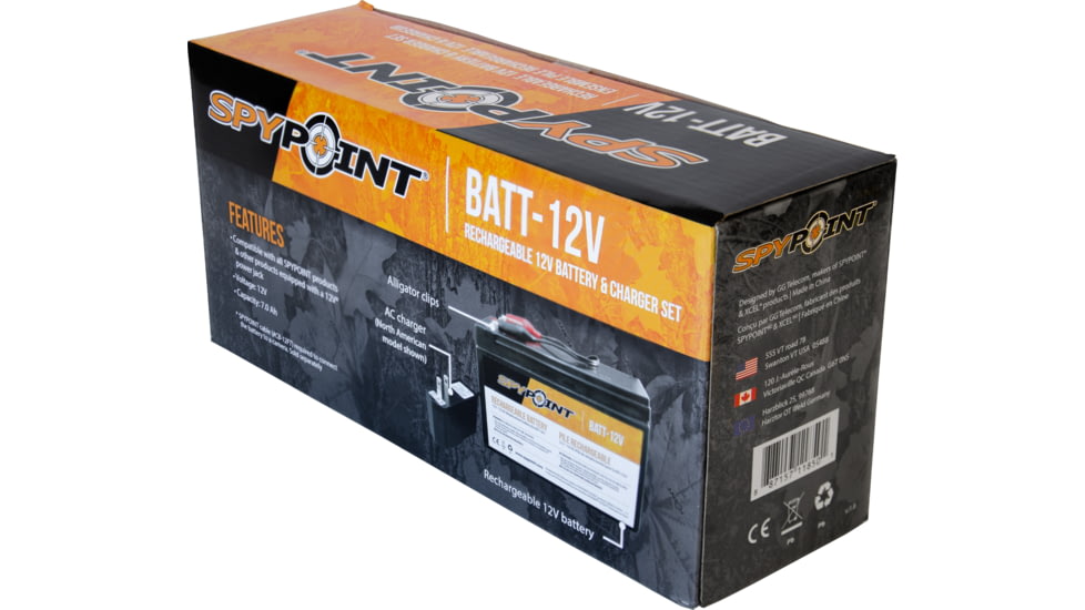 Spypoint Spare Rechargeable 12V Battery, Black BATT-12V