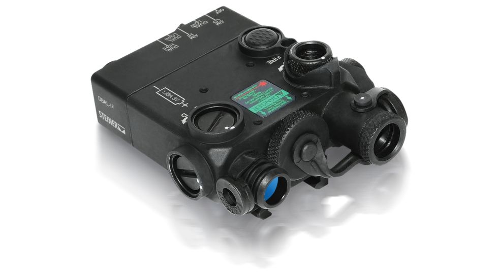 Steiner DBAL-I2 Intelligent Dual Beam Aiming Laser, 50mW IR Laser, 50mW Adjustable IR Laser Illuminator, Restricted to LE/Mil only, Black, 19030A