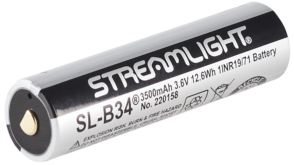 Streamlight 3.6V 3500mAh SL-B34 USB Battery Pack, 1 Pack, Silver, 22131