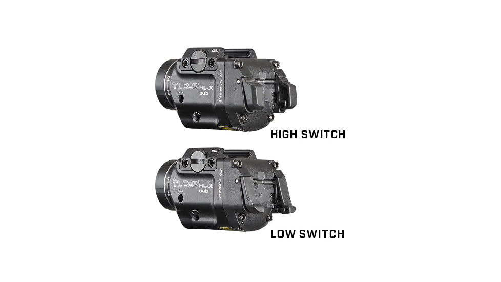 Streamlight TLR-8 HL-X SUB USB SL-B9 Rechargeable 1000 Lumens LED Weapon Light for 1913 Short, with High And Low Switches, USB-C Cord, Multi-Tool, Mounting Kit With Keys, Black, 69468