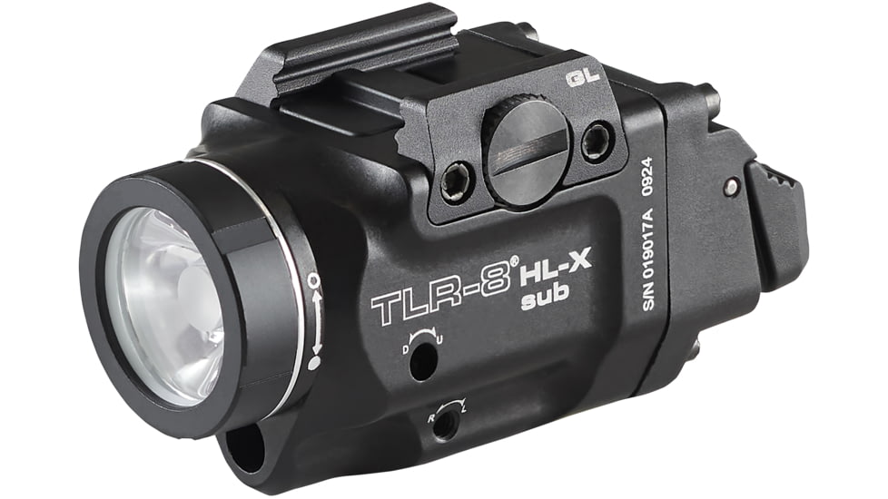 Streamlight TLR-8 HL-X SUB USB SL-B9 Rechargeable 1000 Lumens LED Weapon Light for Glock 43X/48 Mos/43X/48 Rail with High And Low Switches, USB-C Cord, Multi-Tool, Mounting Kit With Key, Black, 69466