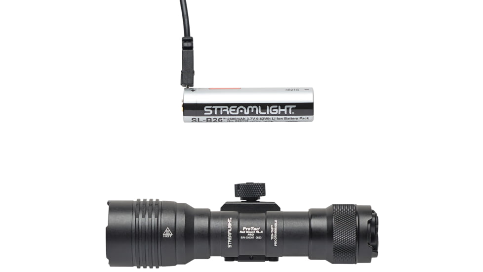 Streamlight ProTac Rail Mount HL-X Pro Long Range Gun Light, SL-B26 Battery Pack, Black, 88129