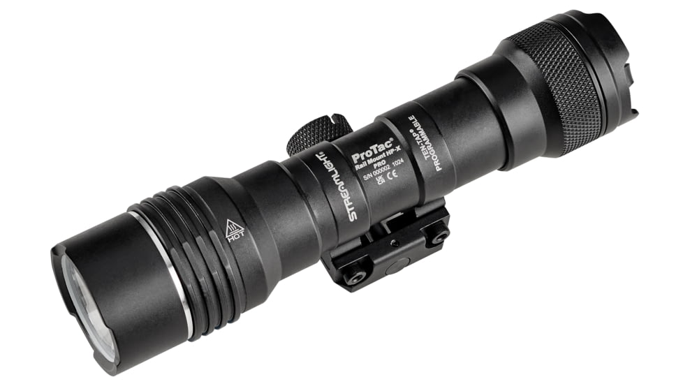Streamlight ProTac Rail Mount HP-X Pro 800 Lumen Weapon Light, CR123A, with Jack-Cap Tail Cap Switch, M-LOK Mount, Allen Wrench, Black, 89017