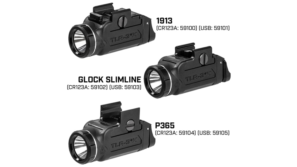 Streamlight TLR-3X USB 500 Lumens LED Weapon Light for Universal 1913 Subcompact/Compact
