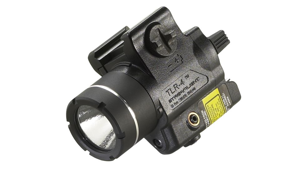Streamlight TLR-4 Rail Mounted Laser Sight and Flashlight w/Rail Keys and Battery, CR2 Lithium, USP Compact Only, Red, 170 Lumens, Black, 69240