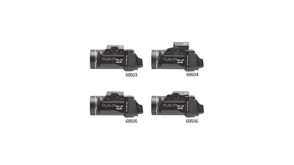 Streamlight TLR-7 HL-X Sub USB Multi-Fuel, High-Lumen, Rail-Mounted Light, Springfield Armory Hellcat, Black, 69506