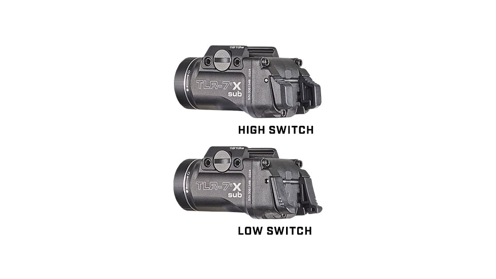 Streamlight TLR-7 X sub USB 500 Lumens Weapon Light, CR123A, Black, Springfield Armory Hellcat, 69408