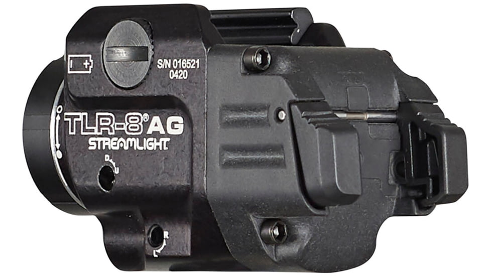 Streamlight TLR-8 A Weapon Light and Laser, High Switch Mounted on TLR-8A, CR123A, Green Beam, 500 Lumens, Black, 69433