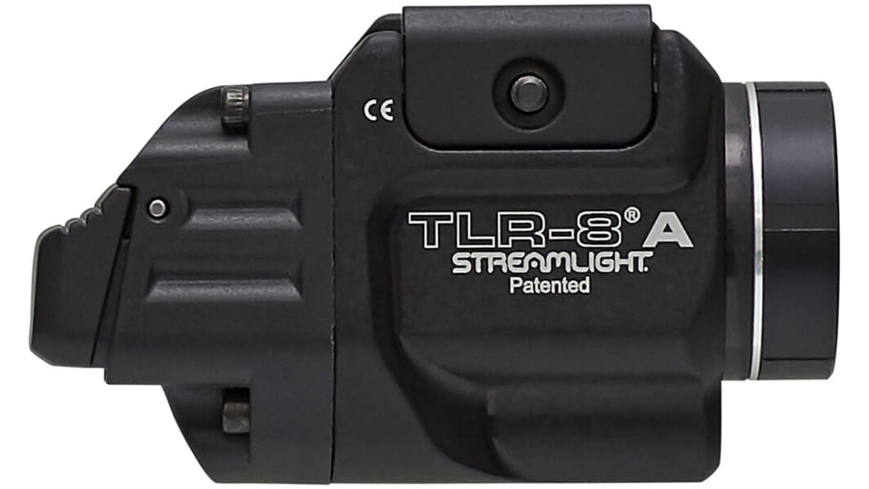 Streamlight TLR-8 A Weapon Light and Laser, High Switch Mounted on TLR-8A, CR123A, Red Beam, 500 Lumens, Black, 69413