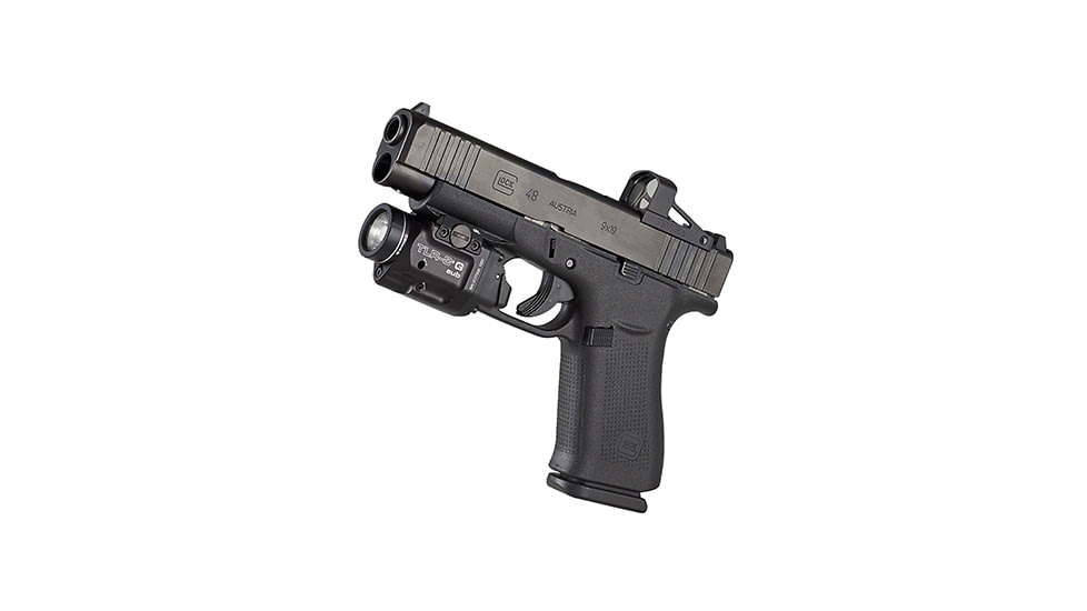 Streamlight TLR-8 G Sub For Glock 43X/48 MOS LED Weapon Light w/ Green Laser, CR123A Lithium, White, 500 Lumens, Black, 69431