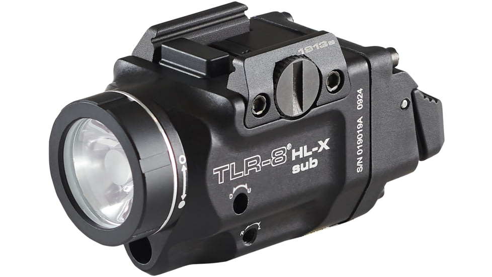 Streamlight TLR-8 HL-X SUB USB SL-B9 Rechargeable 1000 Lumens LED Weapon Light for 1913 Short, with High And Low Switches, USB-C Cord, Multi-Tool, Mounting Kit With Keys, Black, 69468