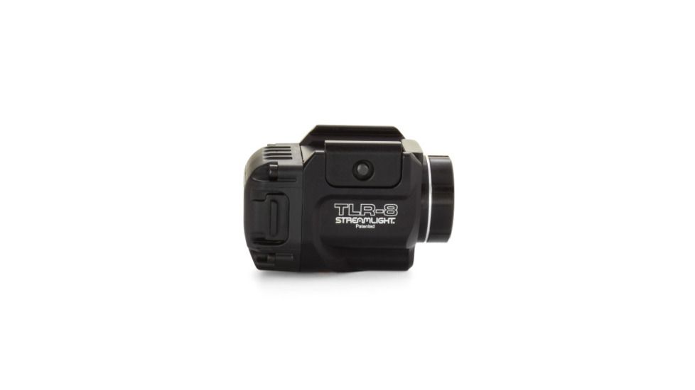 Streamlight TLR-8 Tactical Weapon Light w/Laser Sight, Rail Mounted, 500 Lumen LED, 640-660nm Red Laser, 1 x CR123A Battery, Black, 69410