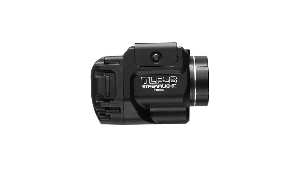 Streamlight TLR-8 Tactical Weapon Light w/Laser Sight, Rail Mounted, 500 Lumen LED, 640-660nm Red Laser, 1 x CR123A Battery, Black, 69410